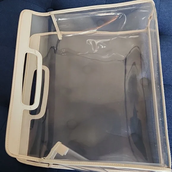 Gucci Leather Vintage Handbag w/clear tote - Picture 16 of 17